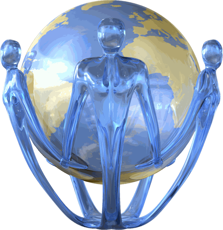 The OneGoodDeed guardians holding up the world